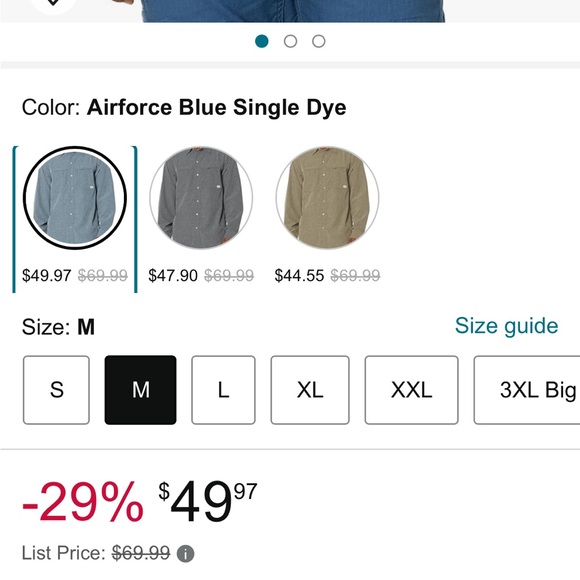 Dickies Cooling Utility Performance Work Shirt Long Sleeve UPF Airforce Blue - Picture 14 of 14